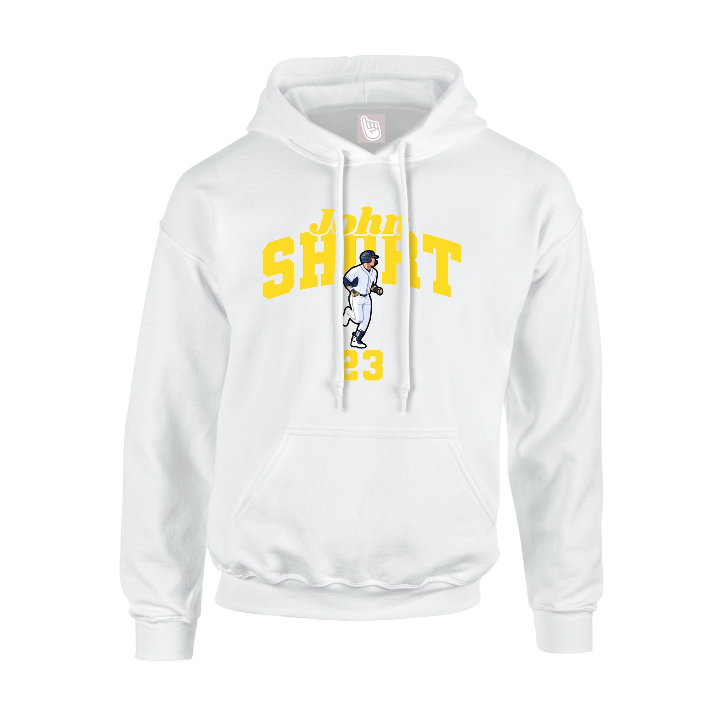 Hoodie — Signature Arch in White