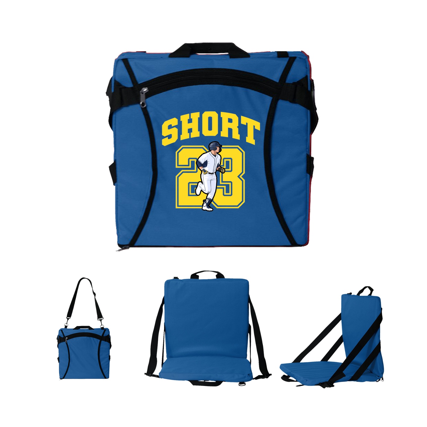 Folding Stadium Seat — Number in Royal