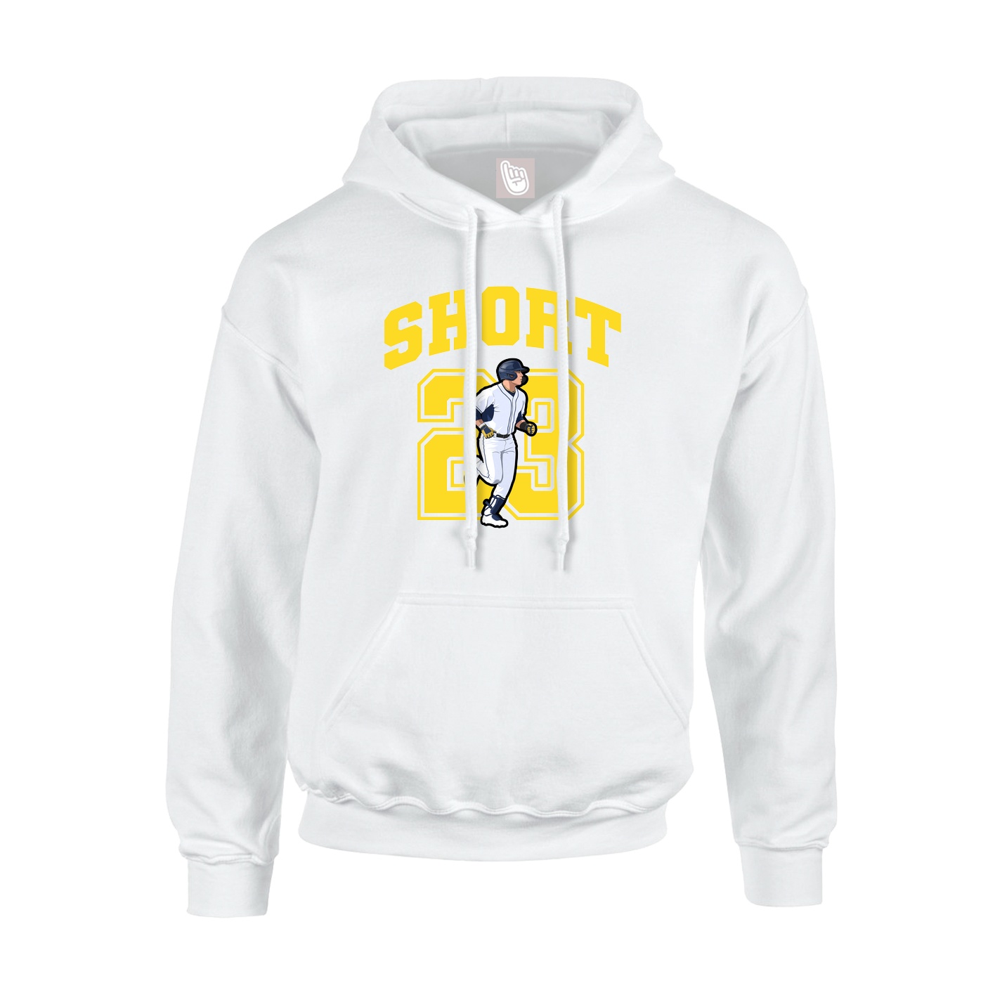 Youth Hoodie — Number in White