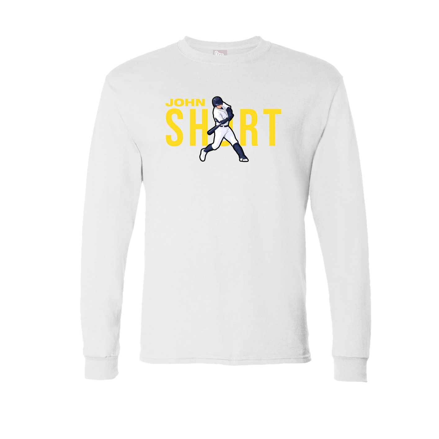 Long Sleeve Tee — Player Name in White
