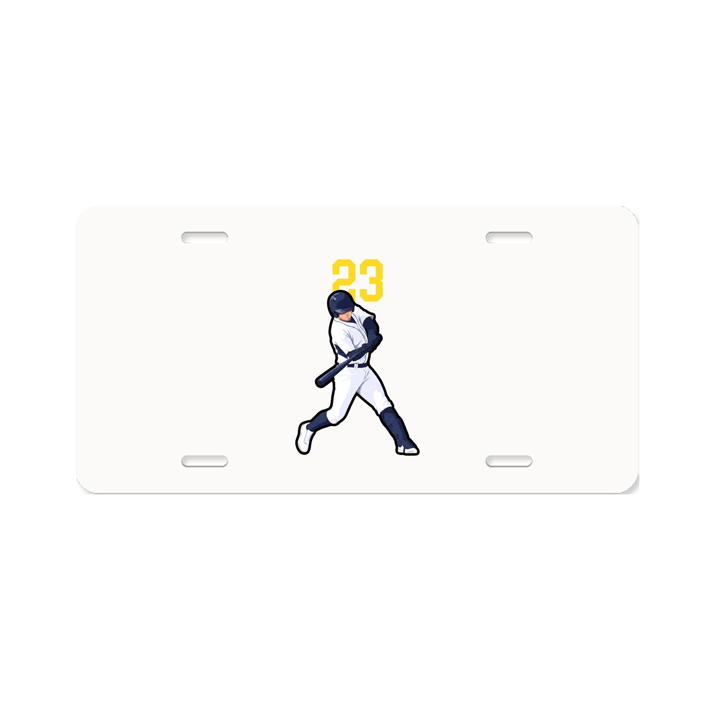 License Plate — Number Top in Classic