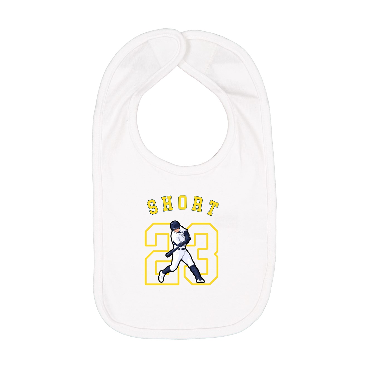 Infant Bib — Shirsey Arch in White