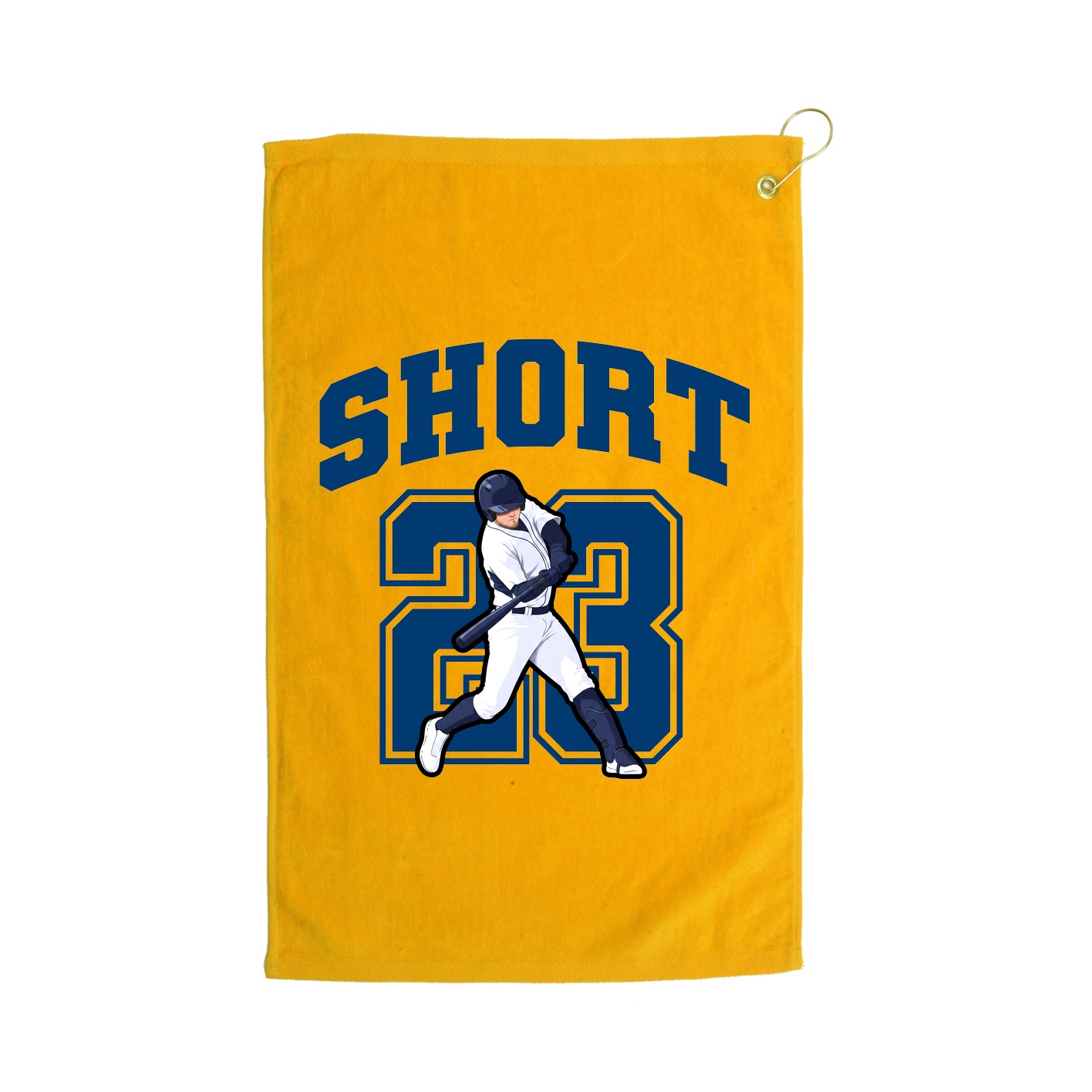 Golf Towel — Number in Gold