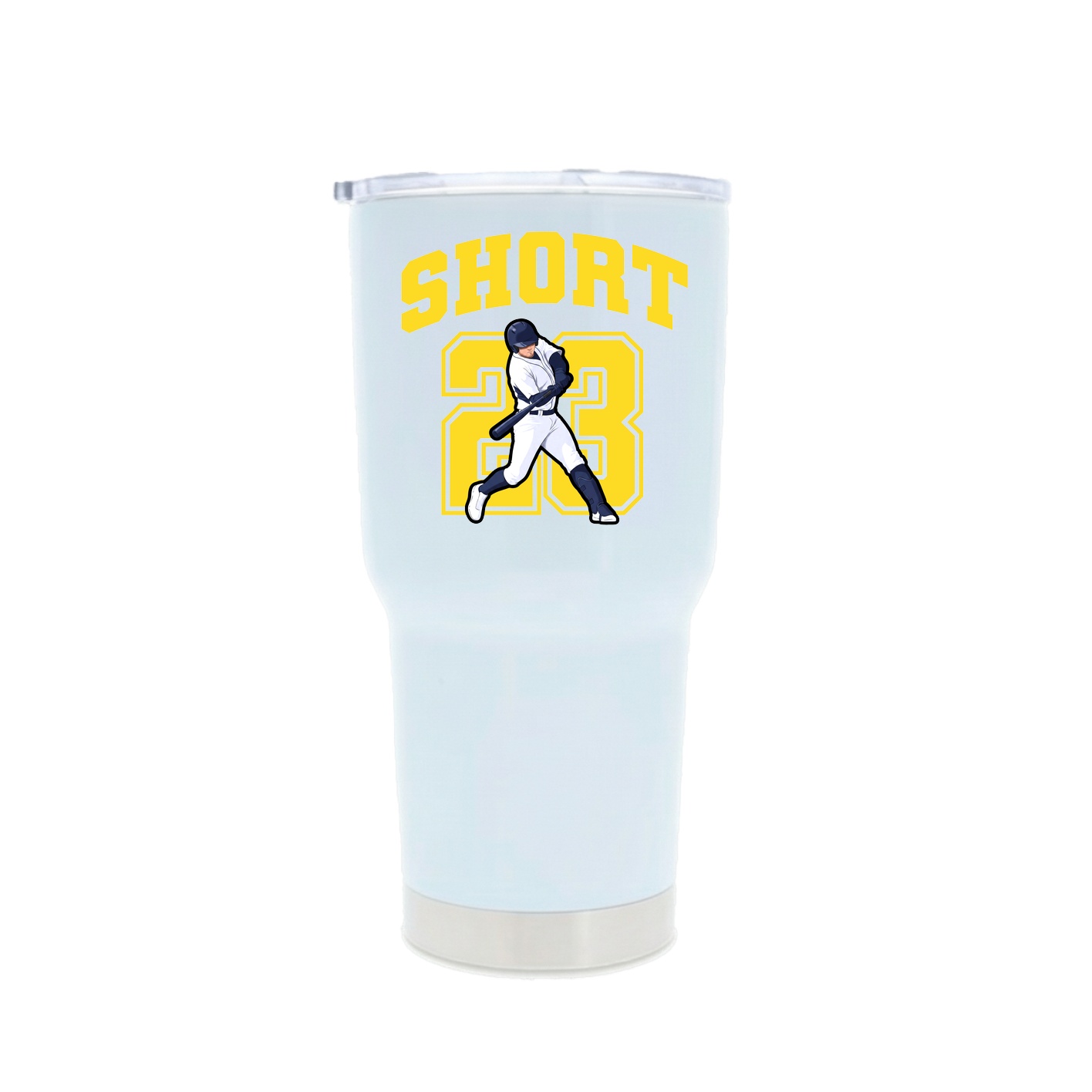 30oz Stainless Steel Tumbler — Number in White