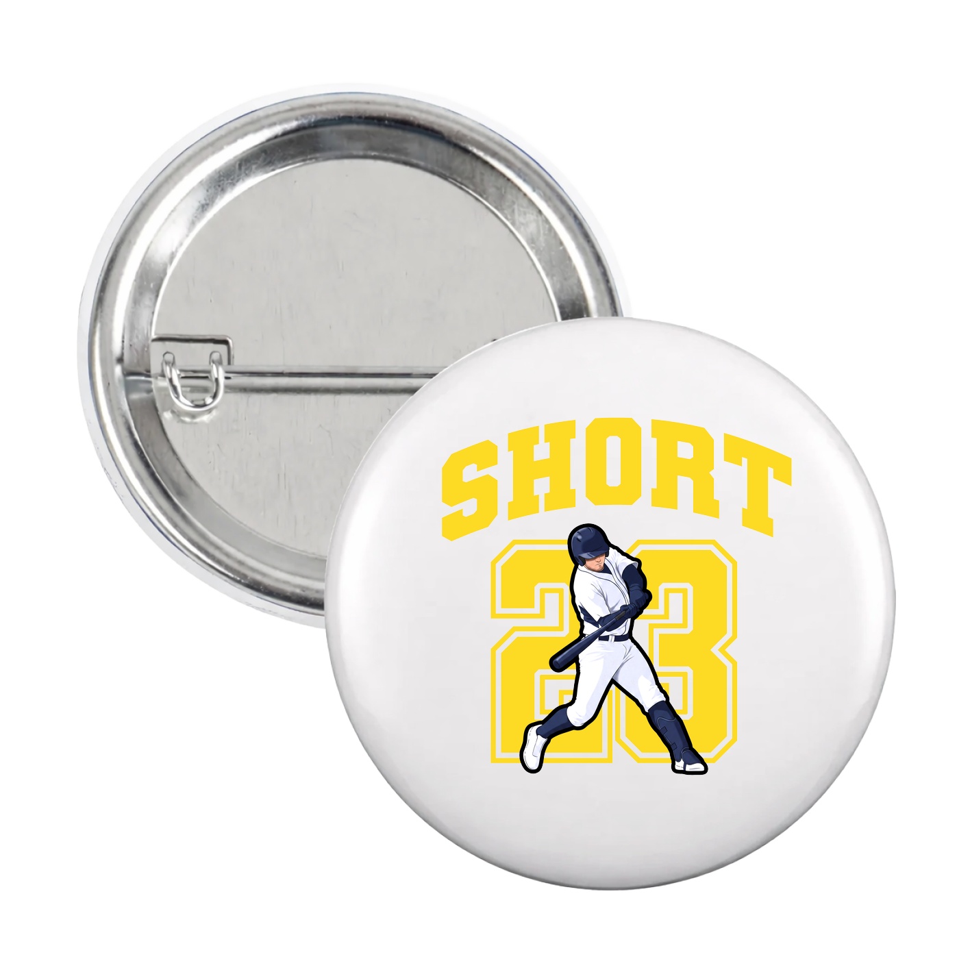 Game Day Button — Number in White