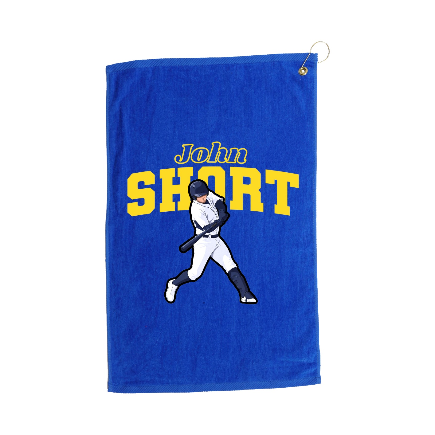 Golf Towel — Name Arch in Royal