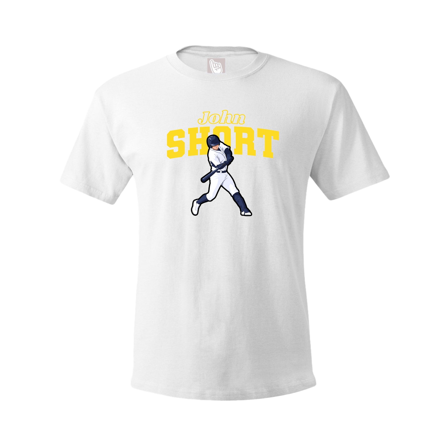 Youth Tee — Name Arch in White