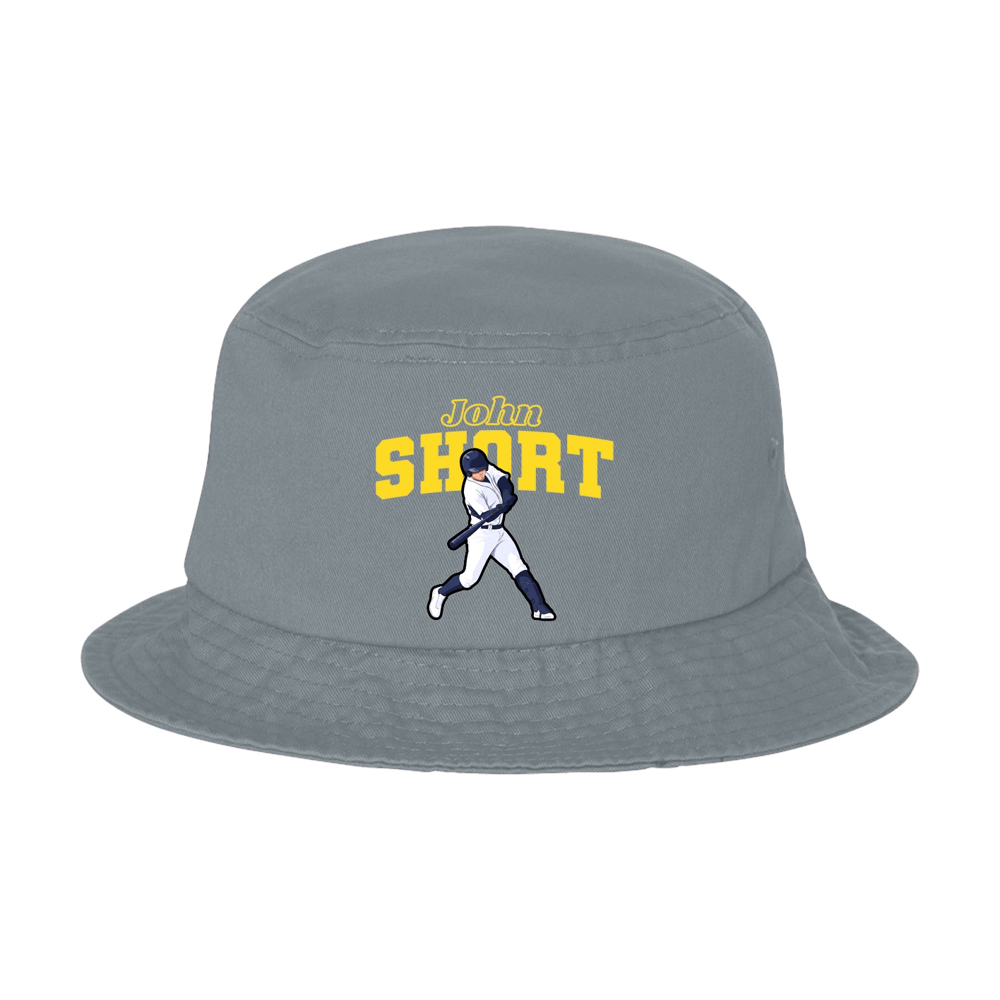Bucket Cap — Name Arch in Grey
