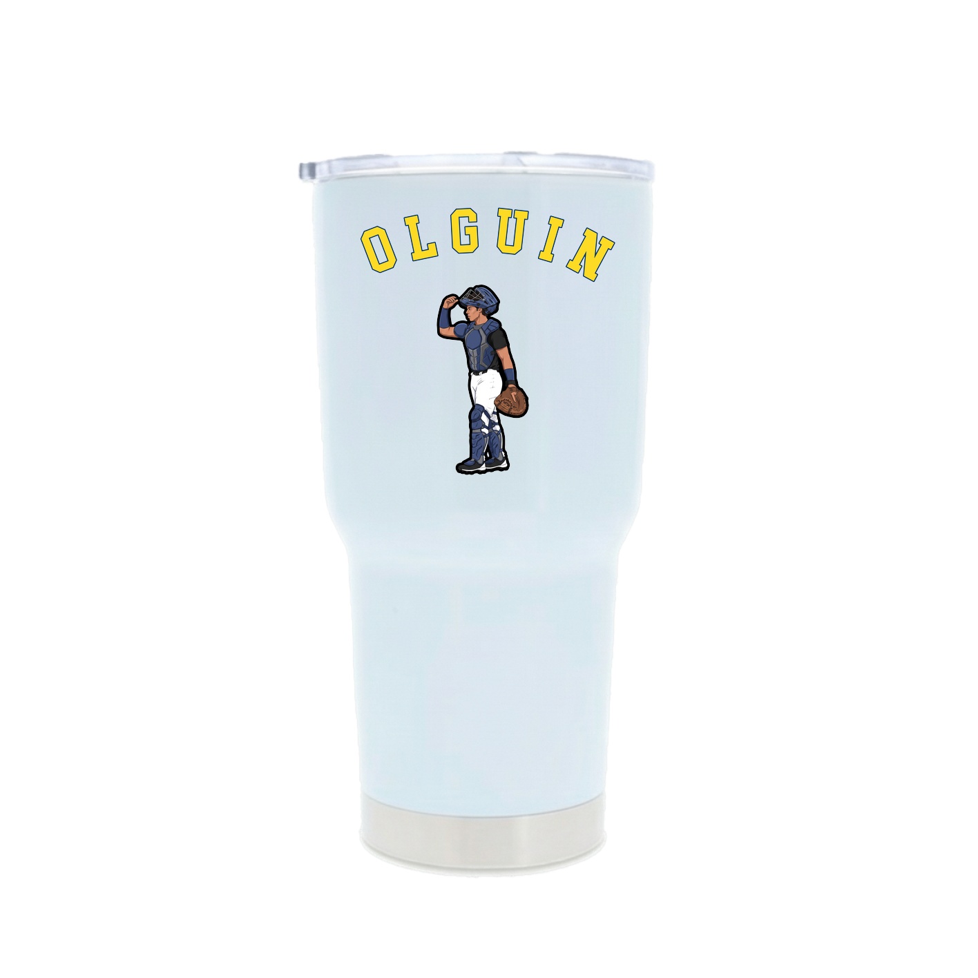 30oz Stainless Steel Tumbler — Shirsey Arch in White