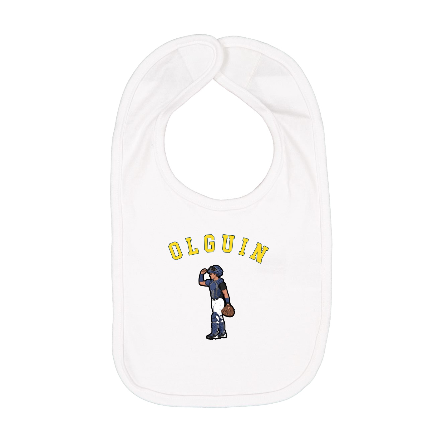 Infant Bib — Shirsey Arch in White