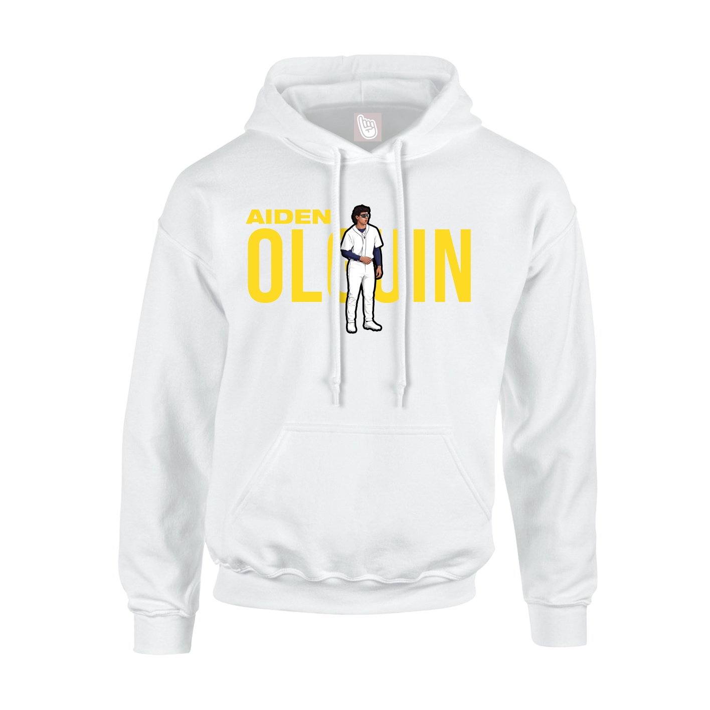 Youth Hoodie — Player Name in White