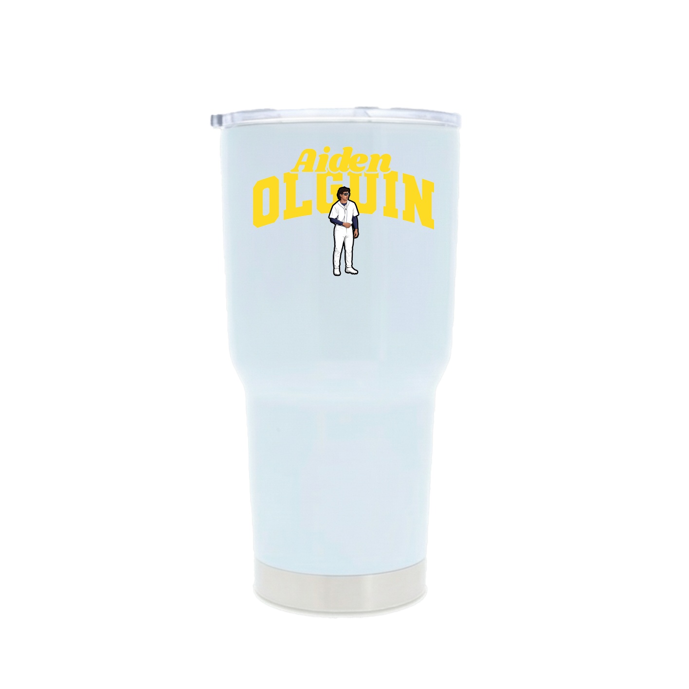 30oz Stainless Steel Tumbler — Signature Arch in White