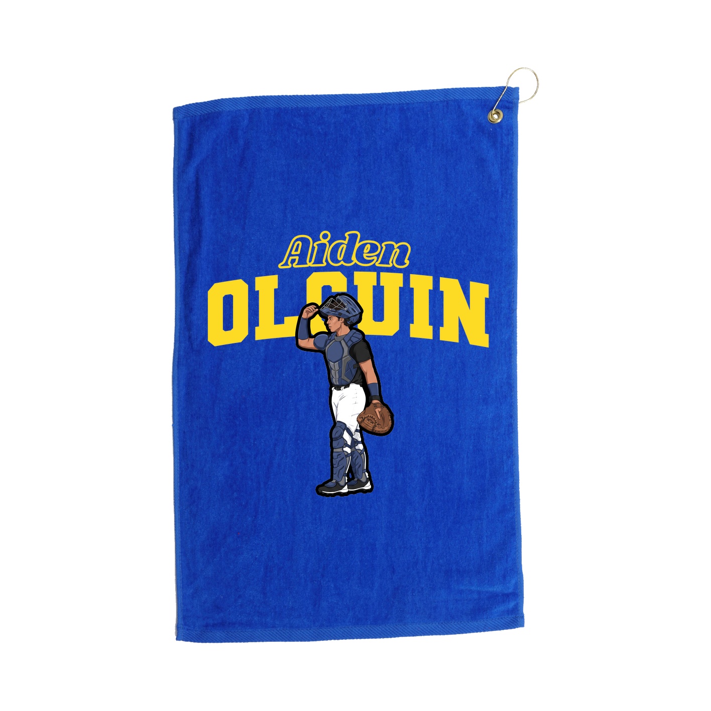 Golf Towel — Name Arch in Royal
