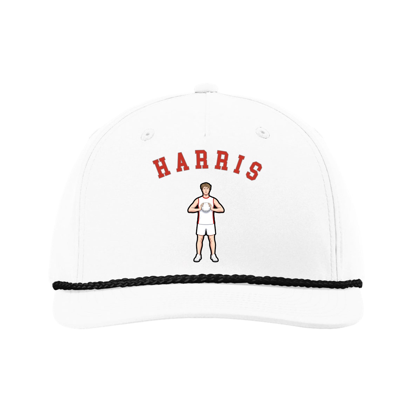 Five-Panel Classic Rope Cap — Shirsey Arch in White