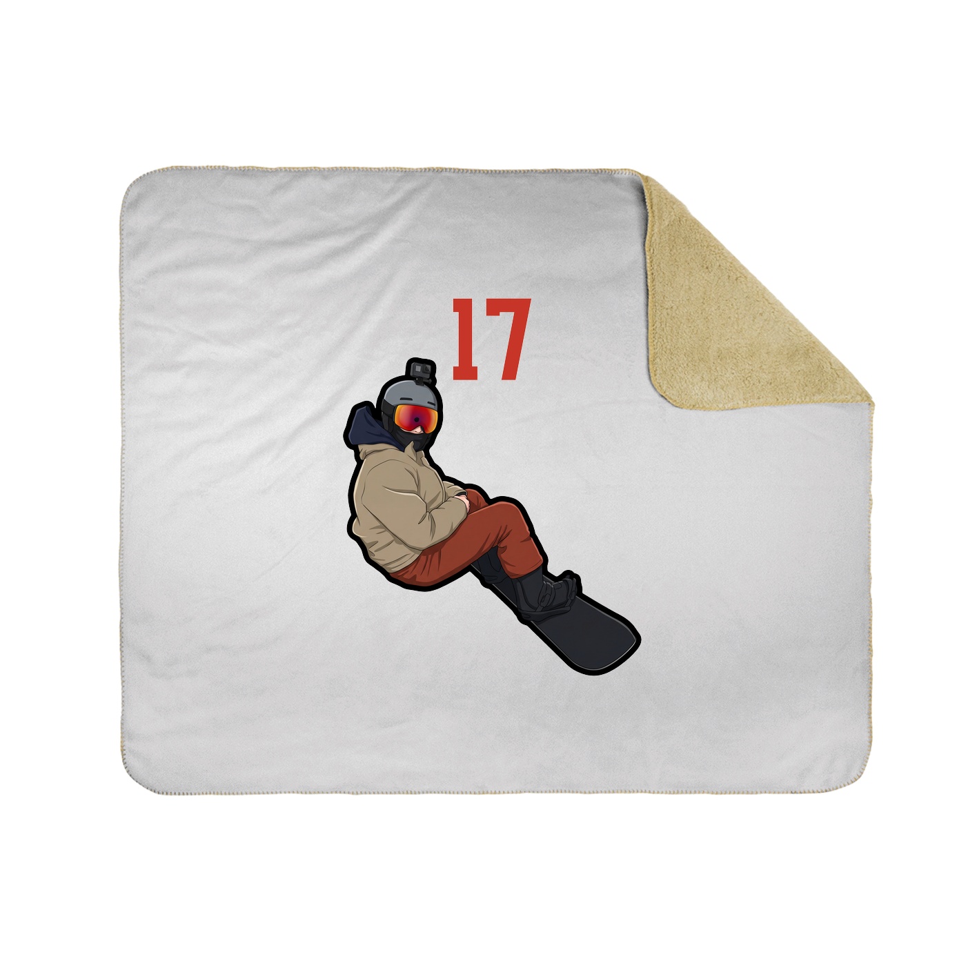 Throw Blanket — Number Top in White