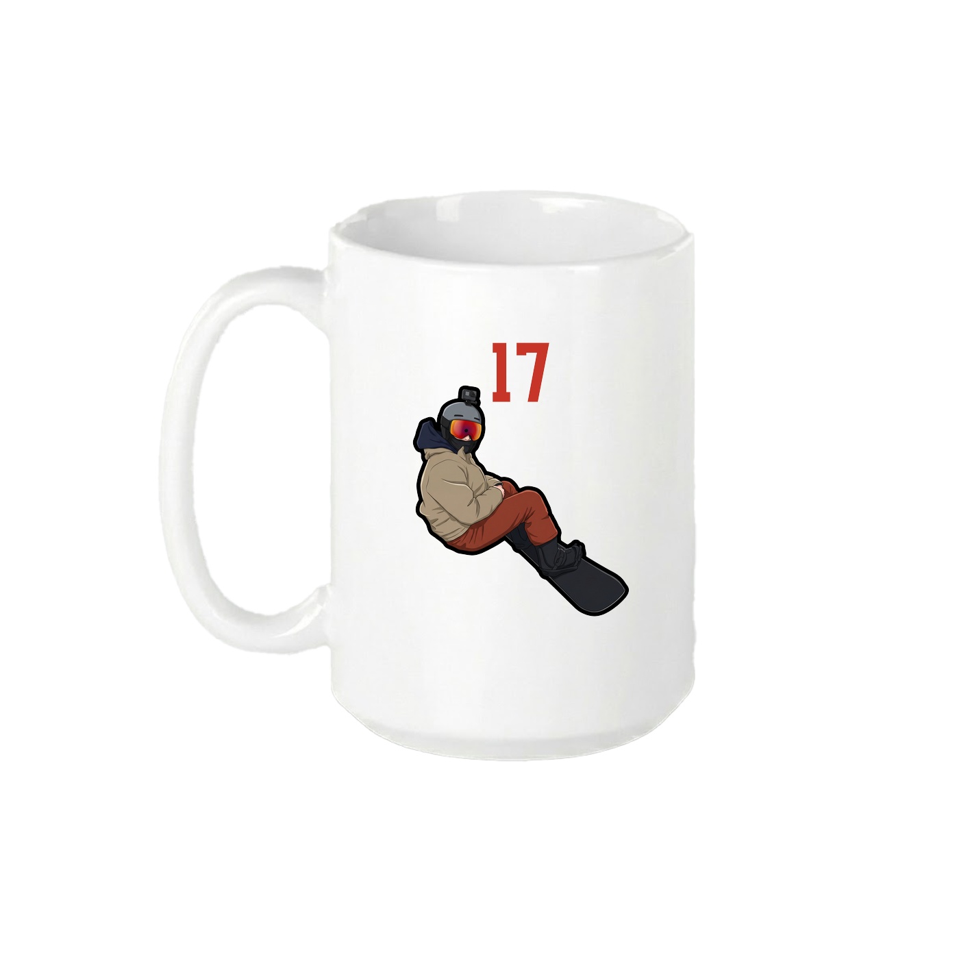 15oz Coffee Mug — Number Top in White