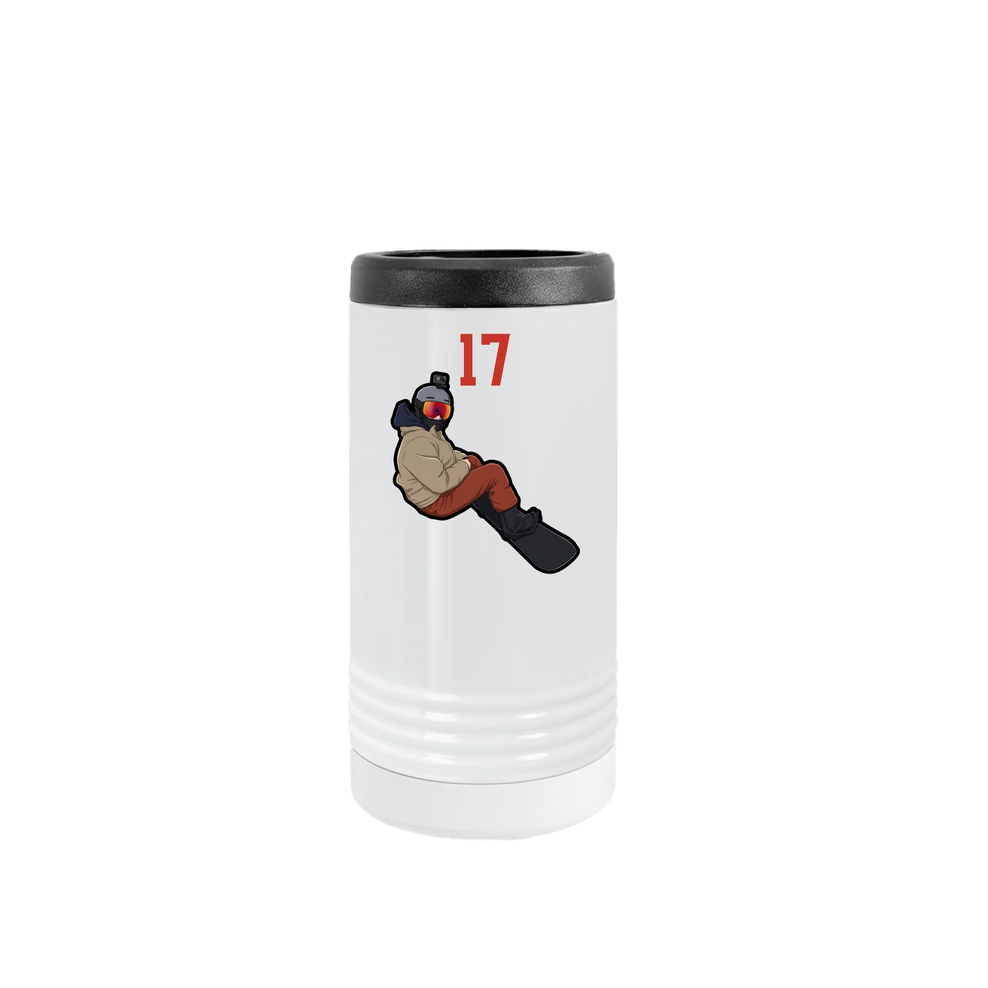 Slim Beverage Holder — Number Top in White