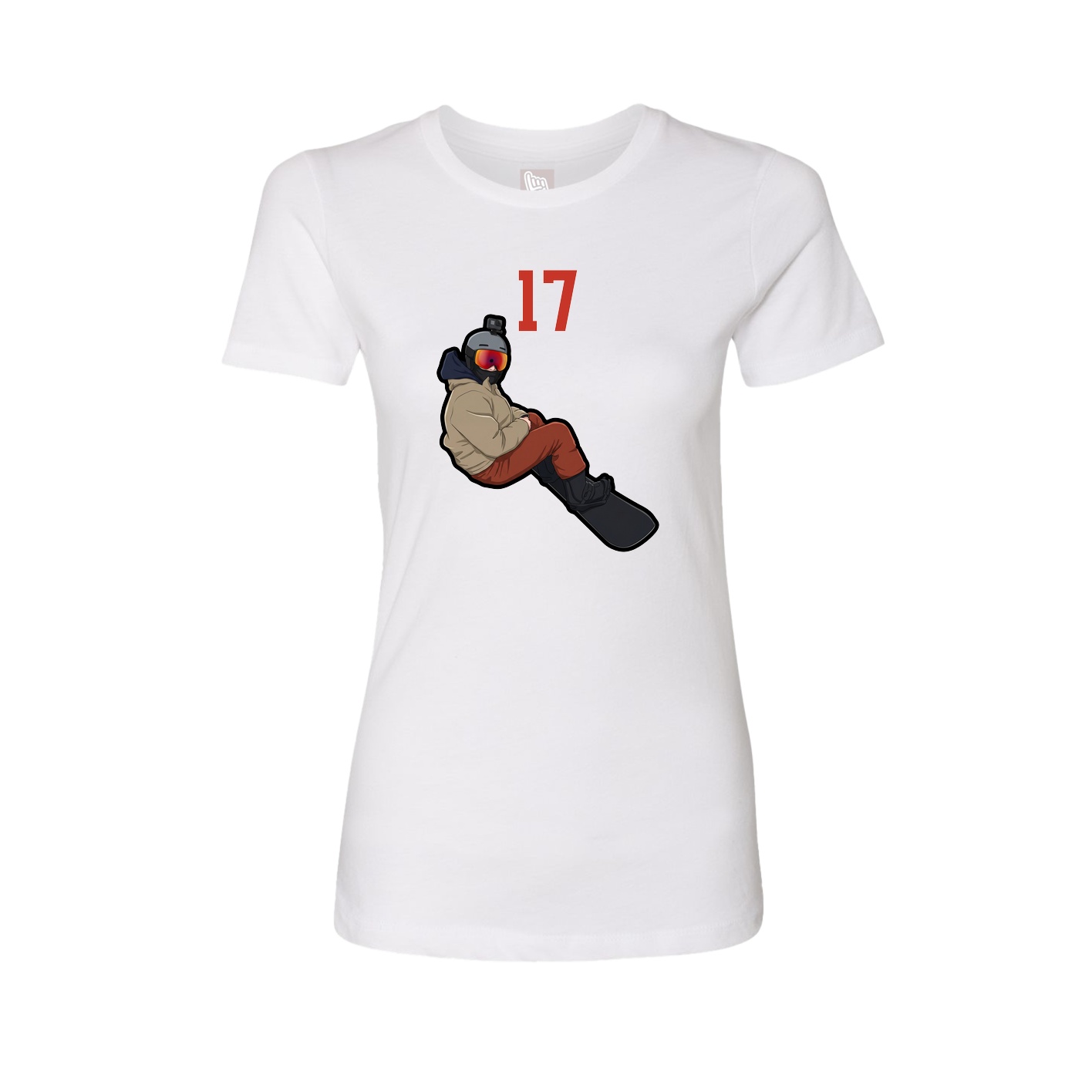 Womens Tee — Number Top in White