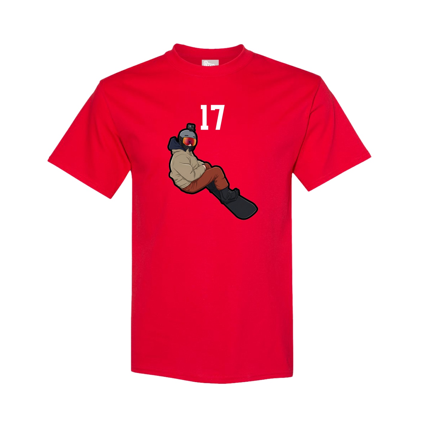 Youth Tee — Number Top in Red