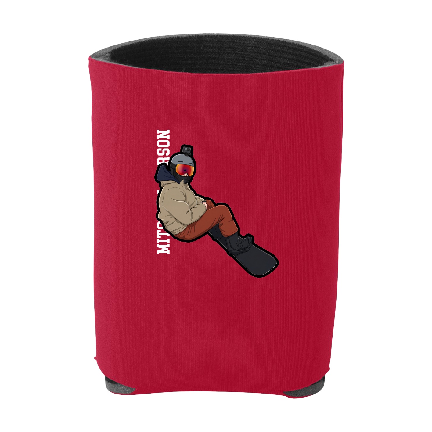 Can Holder — Name Vertical in Red