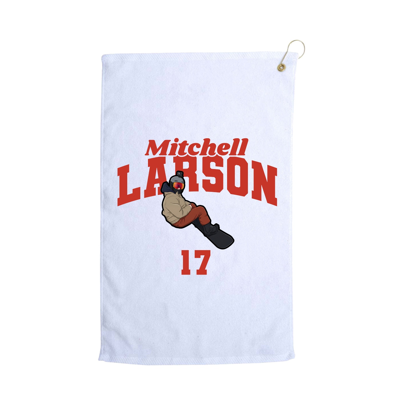 Golf Towel — Signature Arch in White