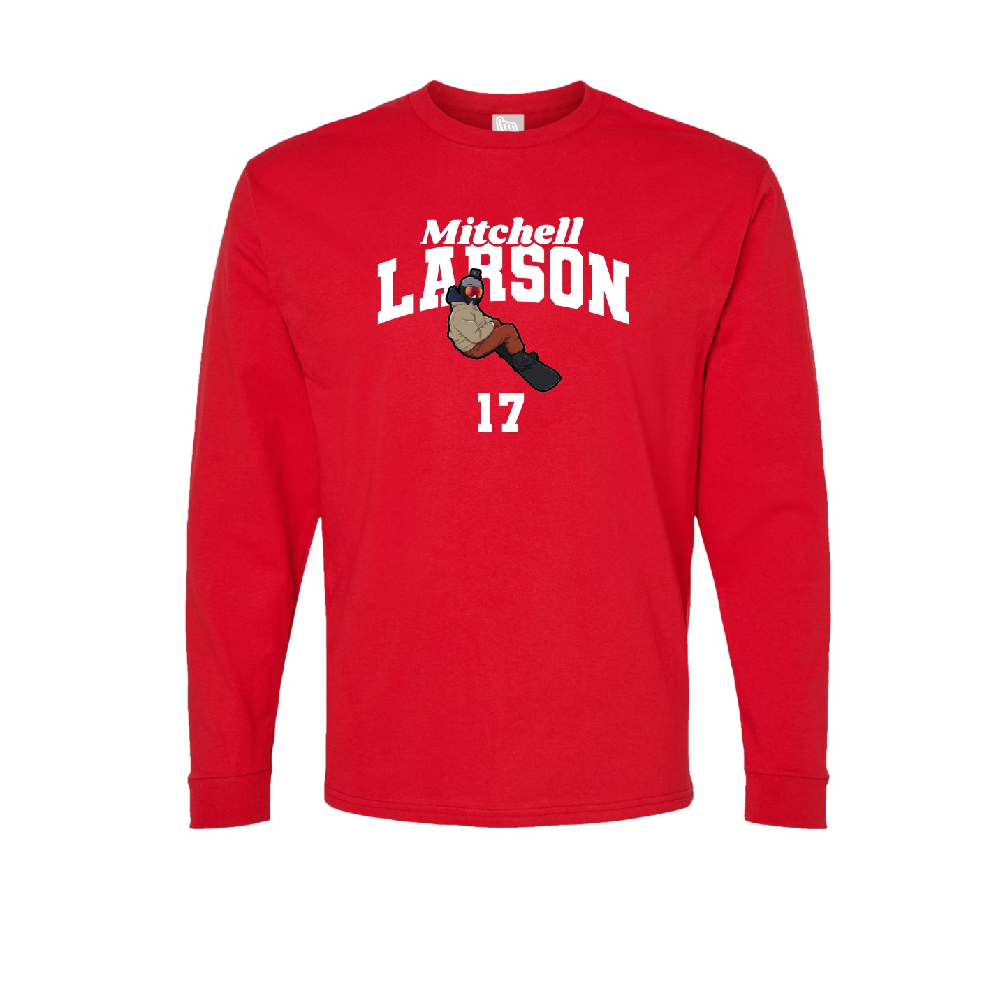 Long Sleeve Tee — Signature Arch in Red