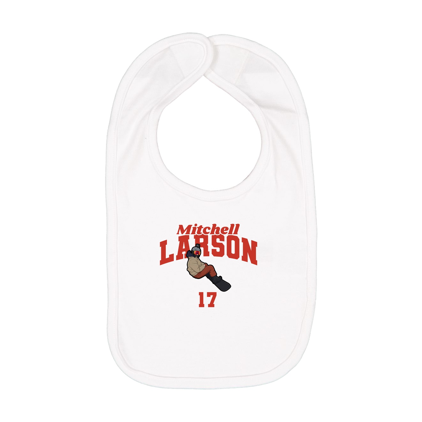 Infant Bib — Signature Arch in White