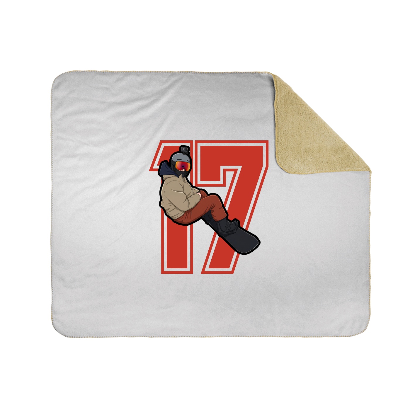 Throw Blanket — Number in White
