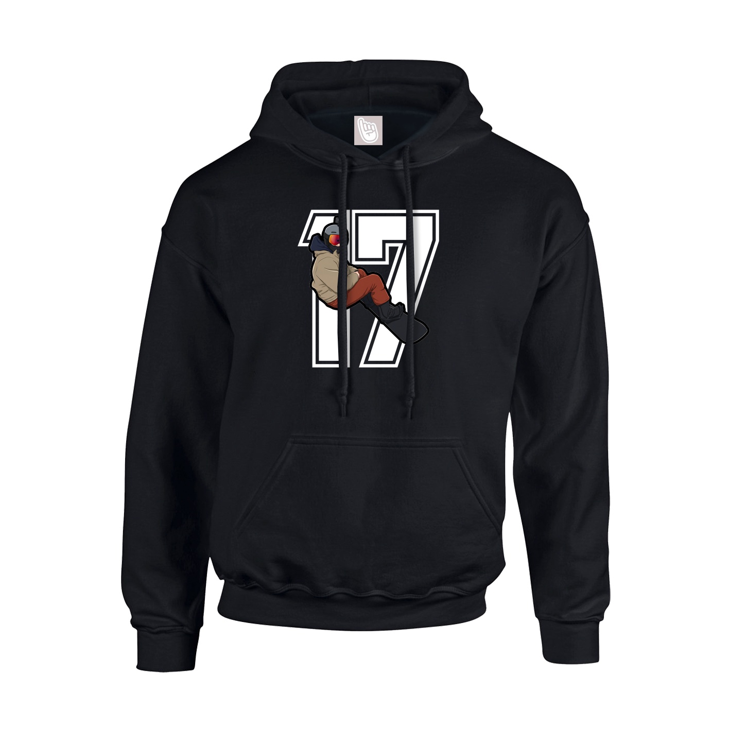 Hoodie — Number in Black