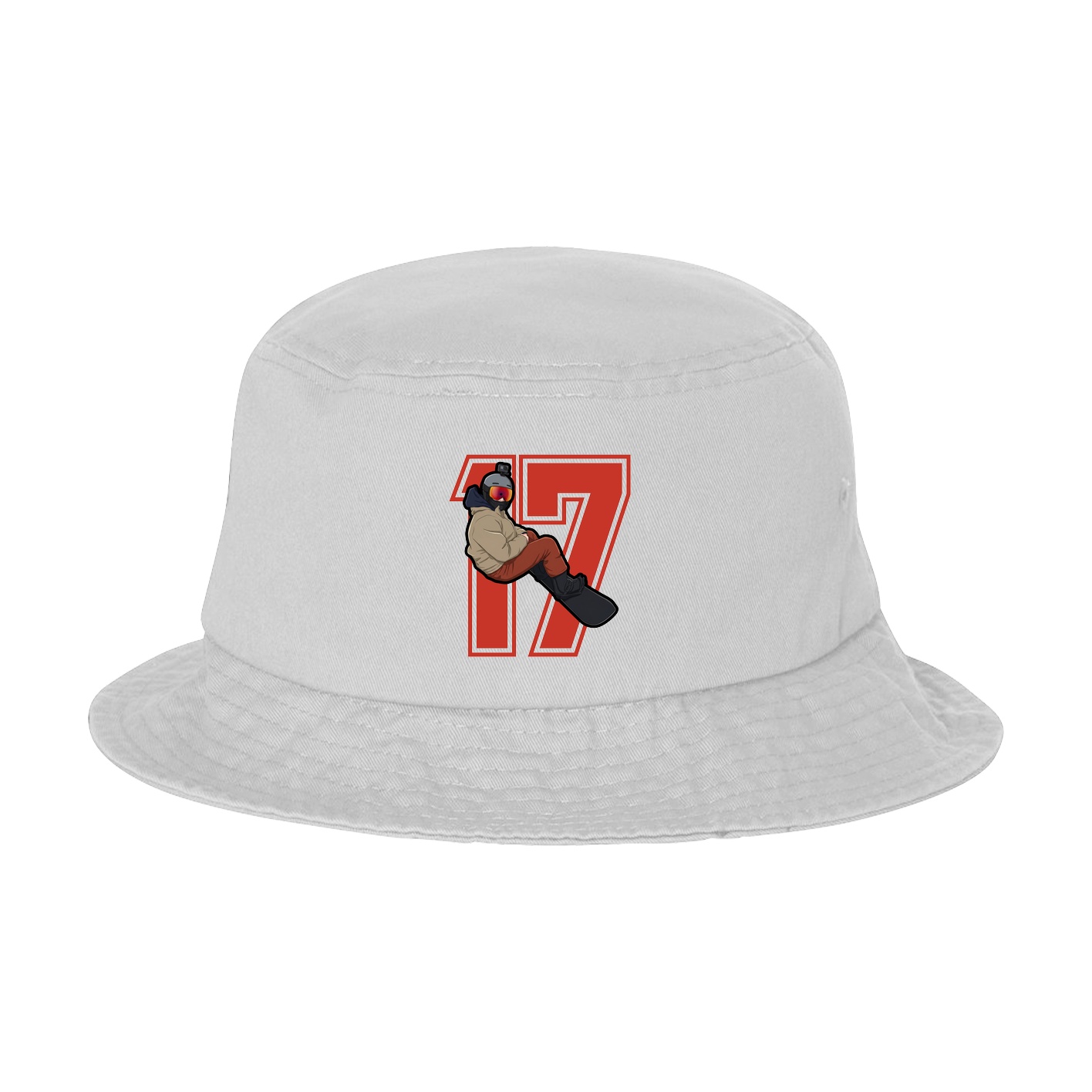 Bucket Cap — Number in White