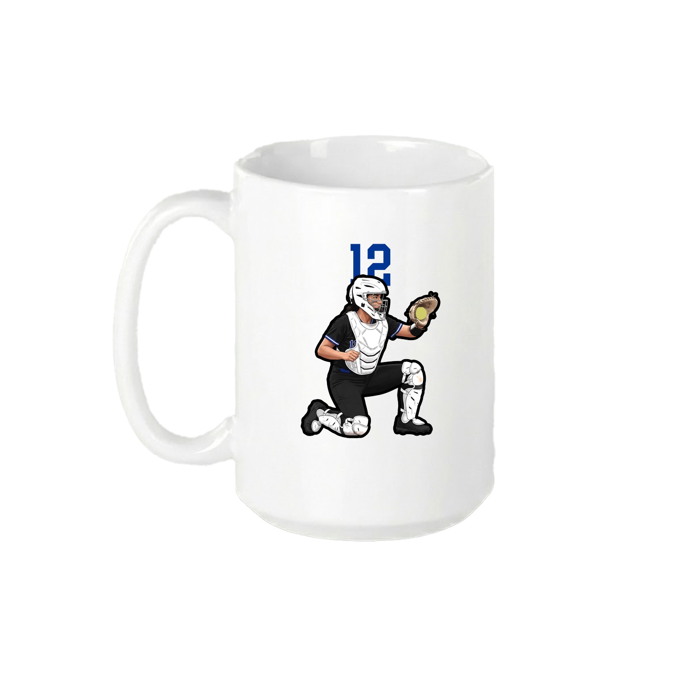 15oz Coffee Mug — Number Top in White