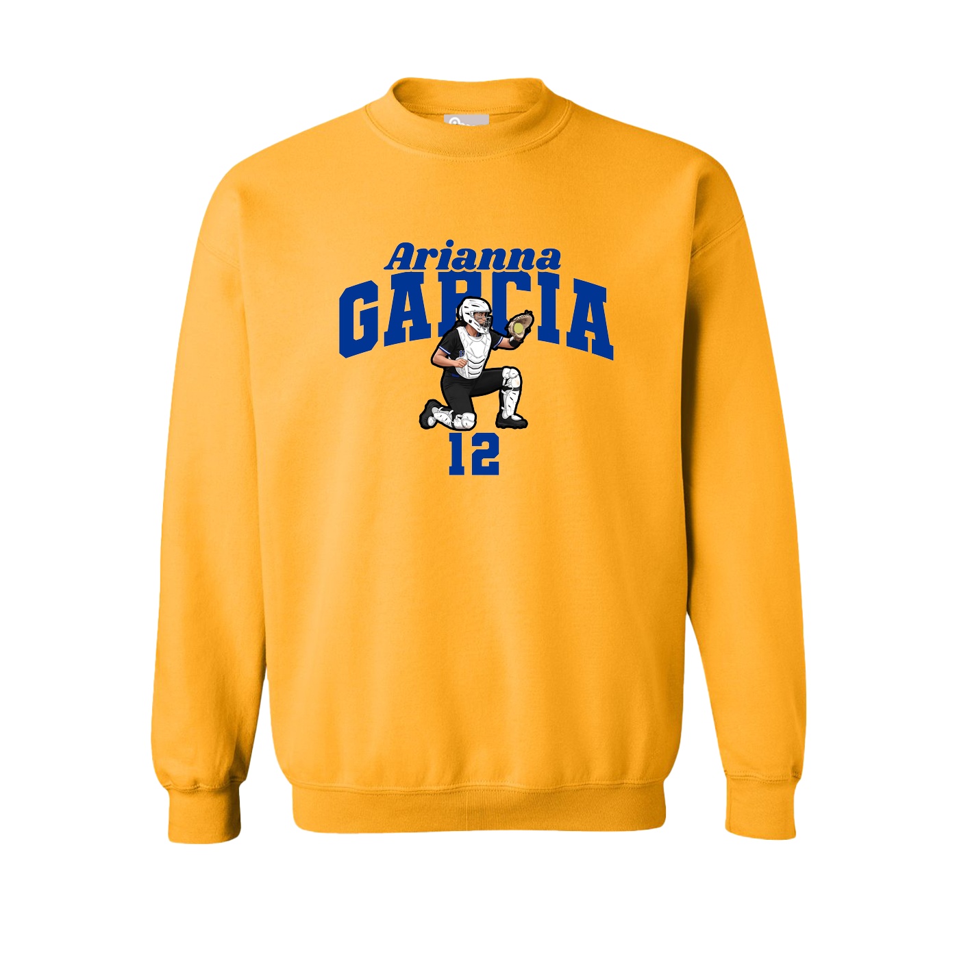 Fleece Crew — Signature Arch in Gold