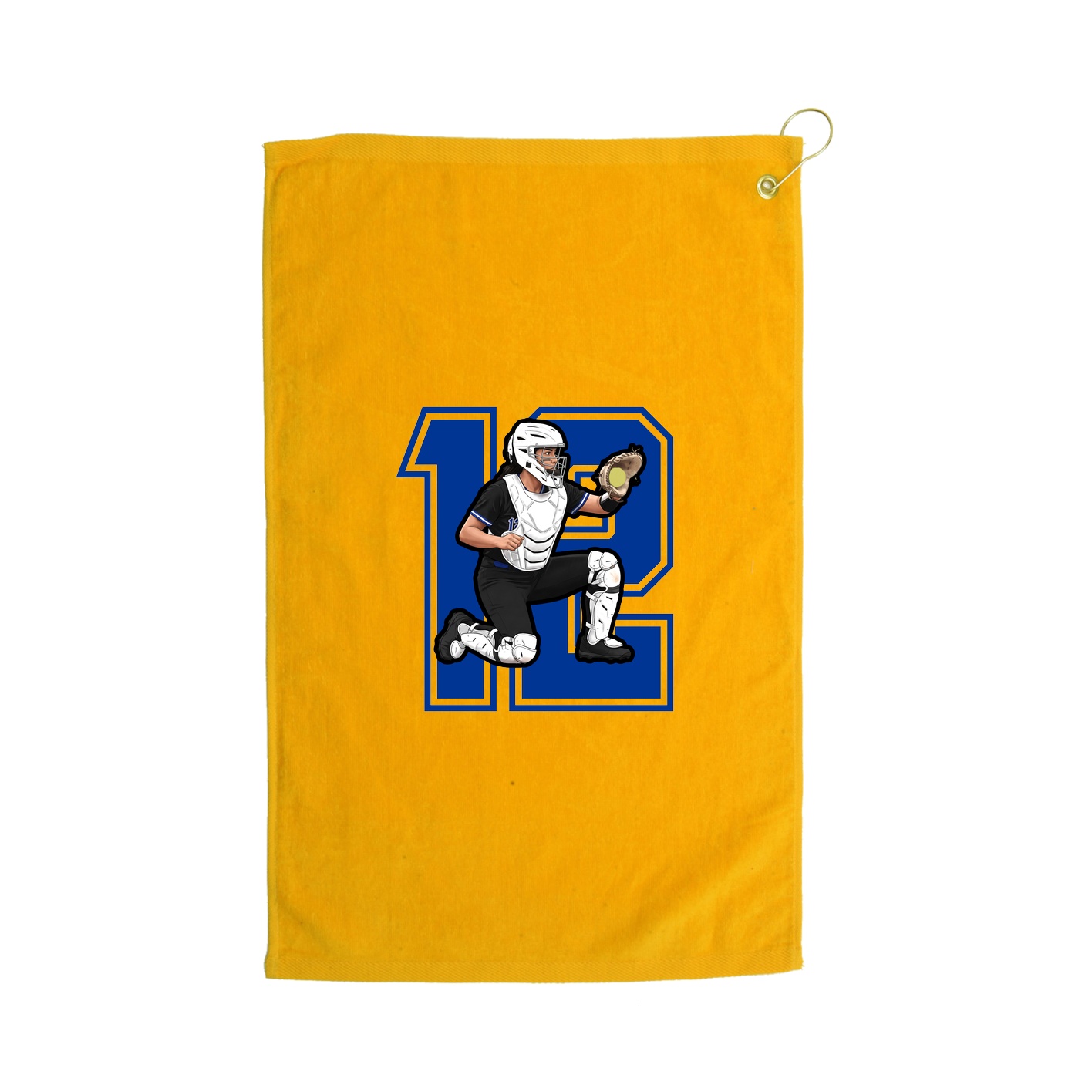 Golf Towel — Number in Gold