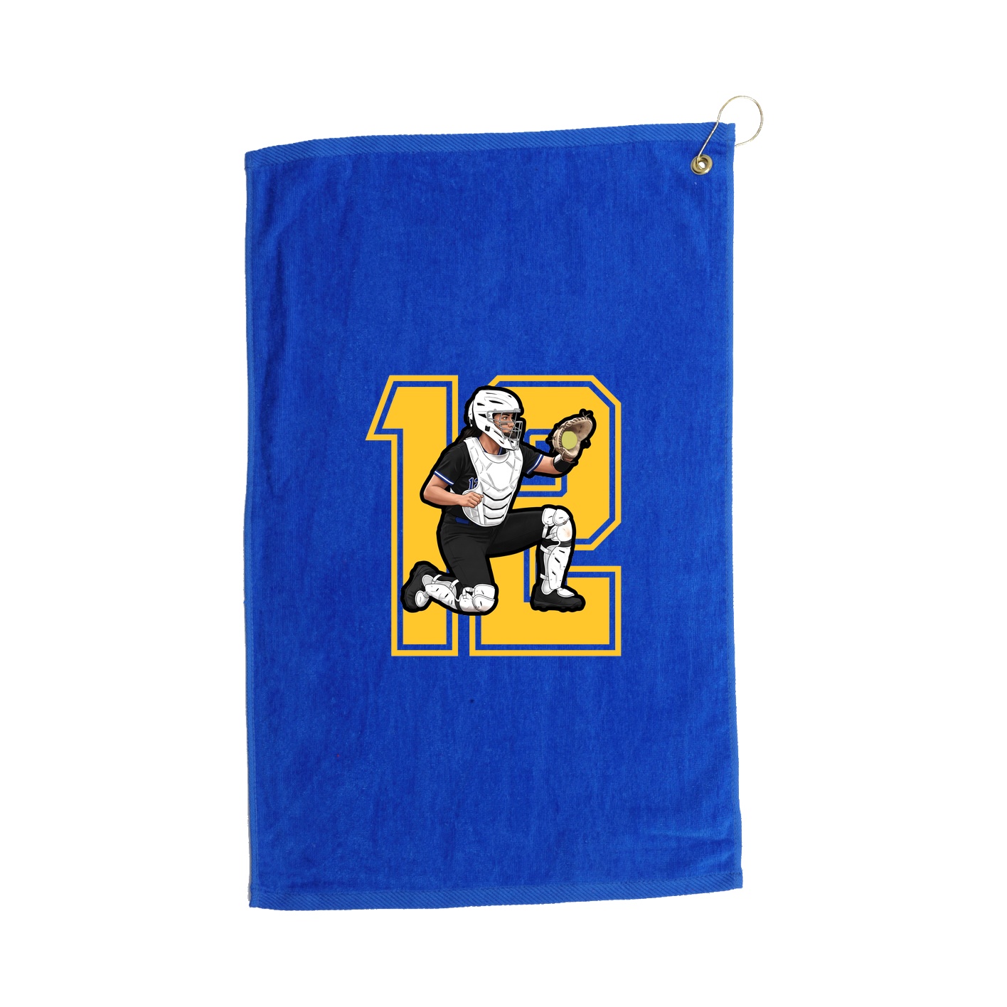 Golf Towel — Number in Royal