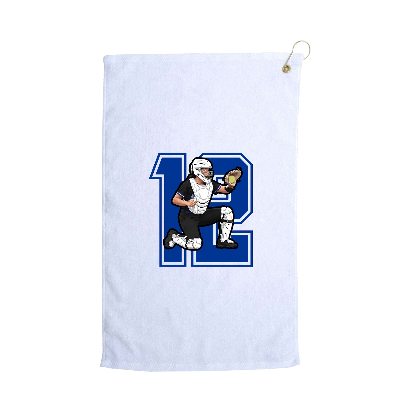 Golf Towel — Number in White