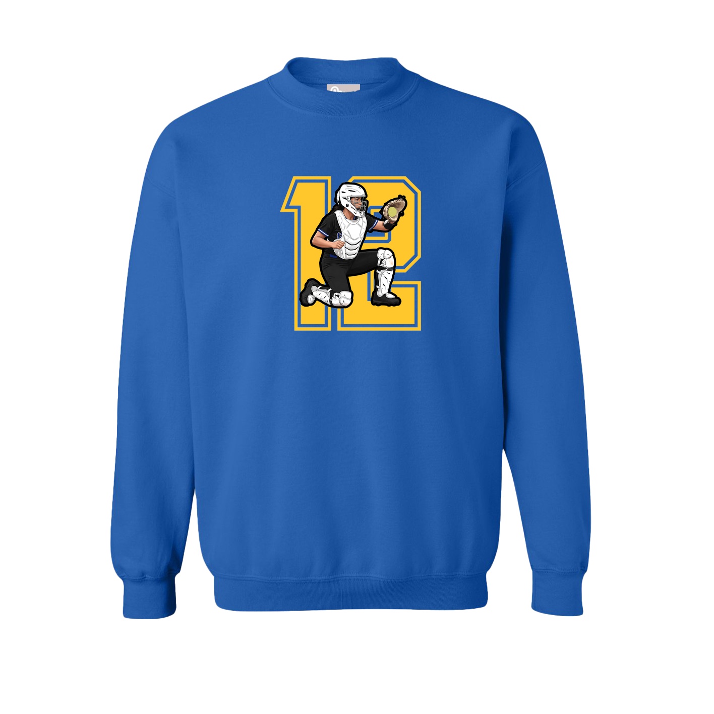 Fleece Crew — Number in Royal
