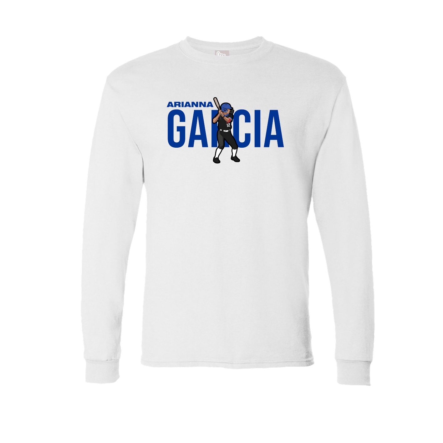 Long Sleeve Tee — Player Name in White