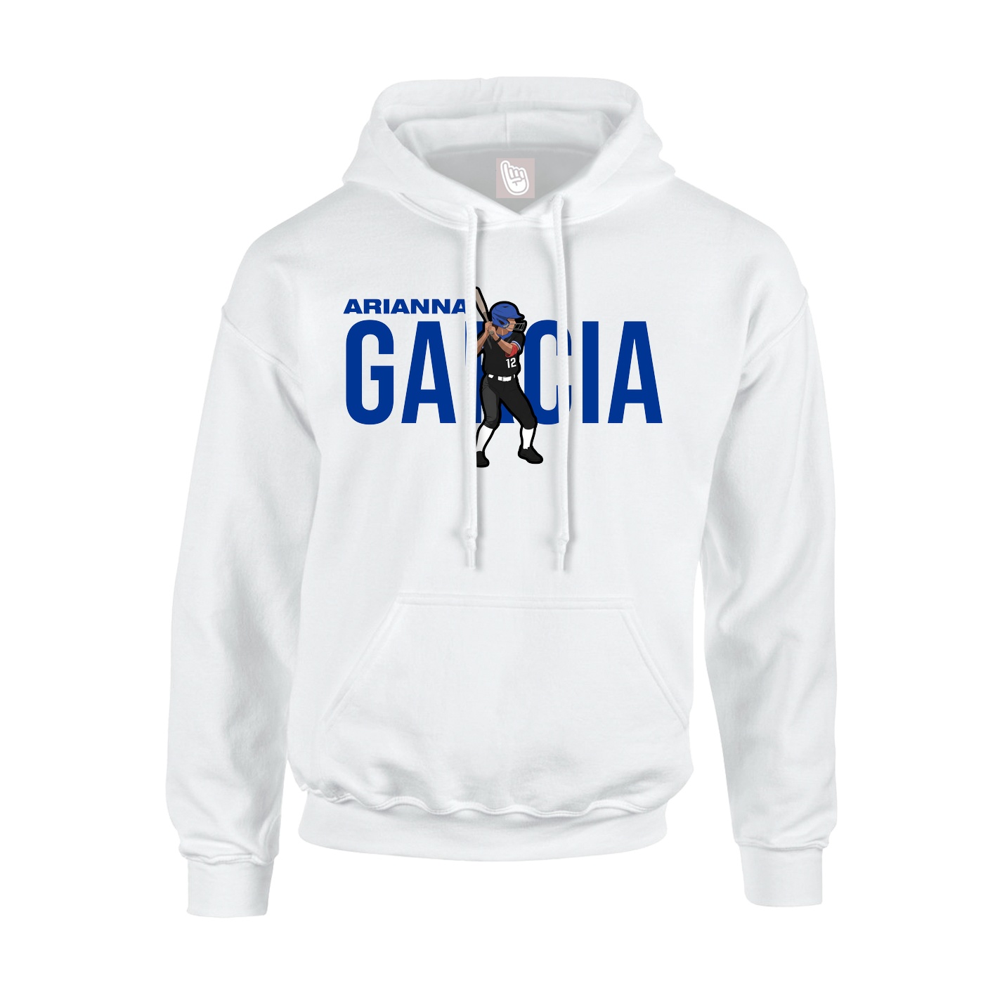 Youth Hoodie — Player Name in White