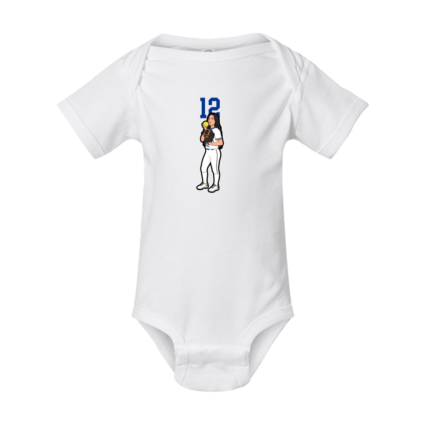 Baby Onesie — Number Top in White