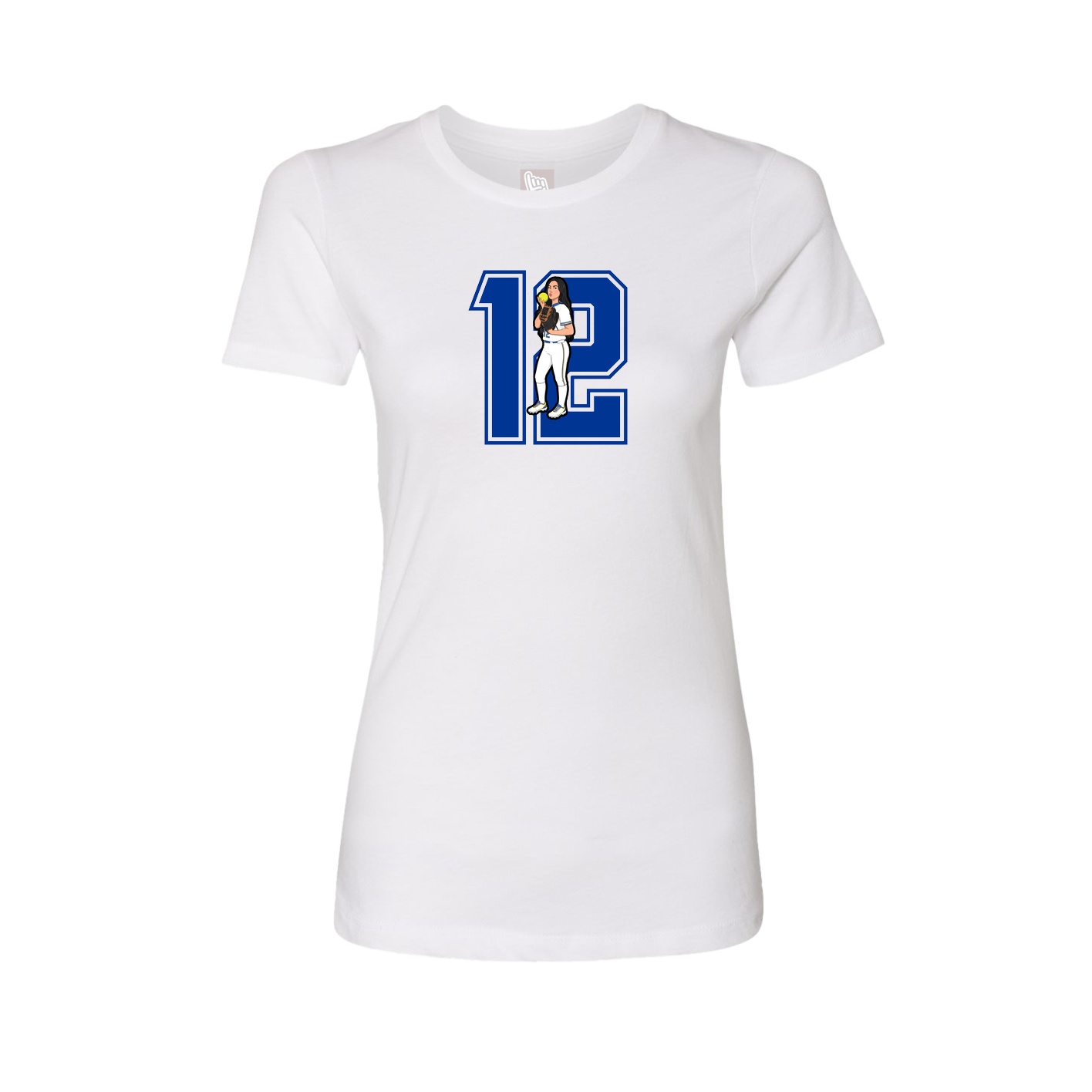 Womens Tee — Number in White