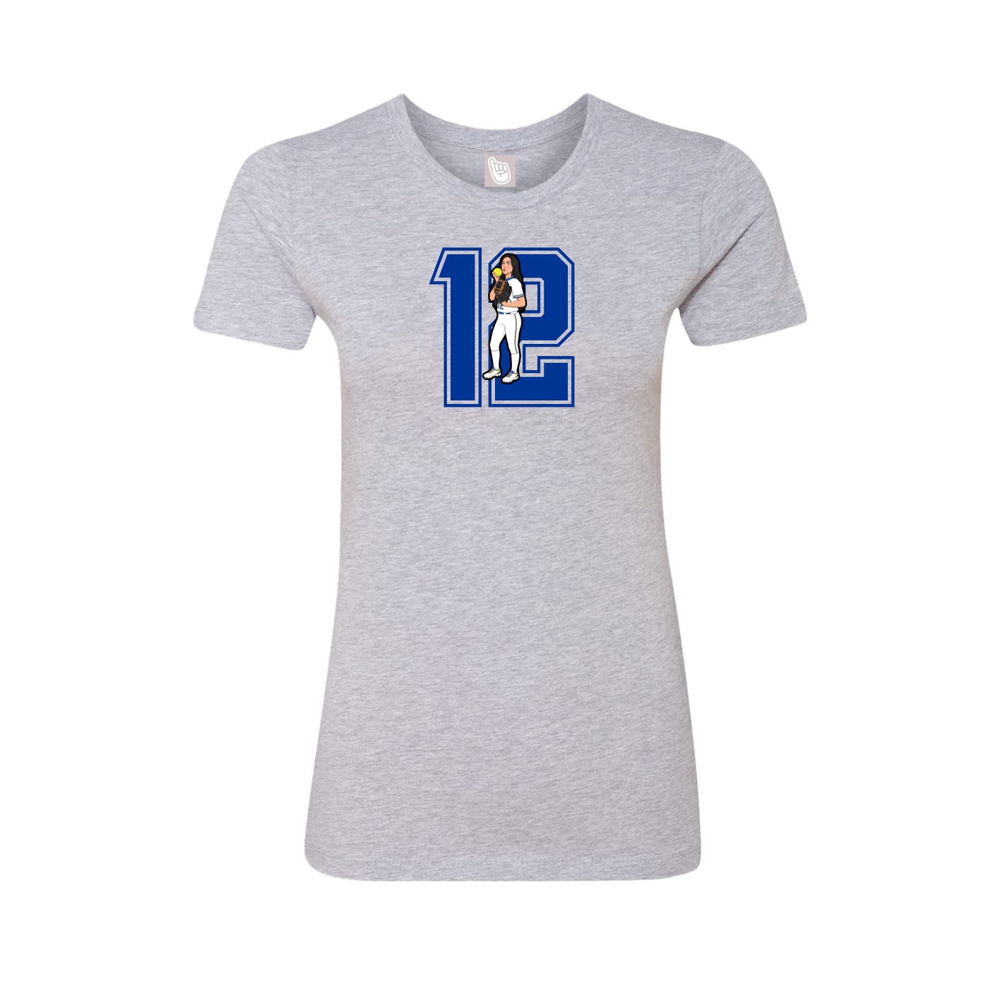 Womens Tee — Number in Grey