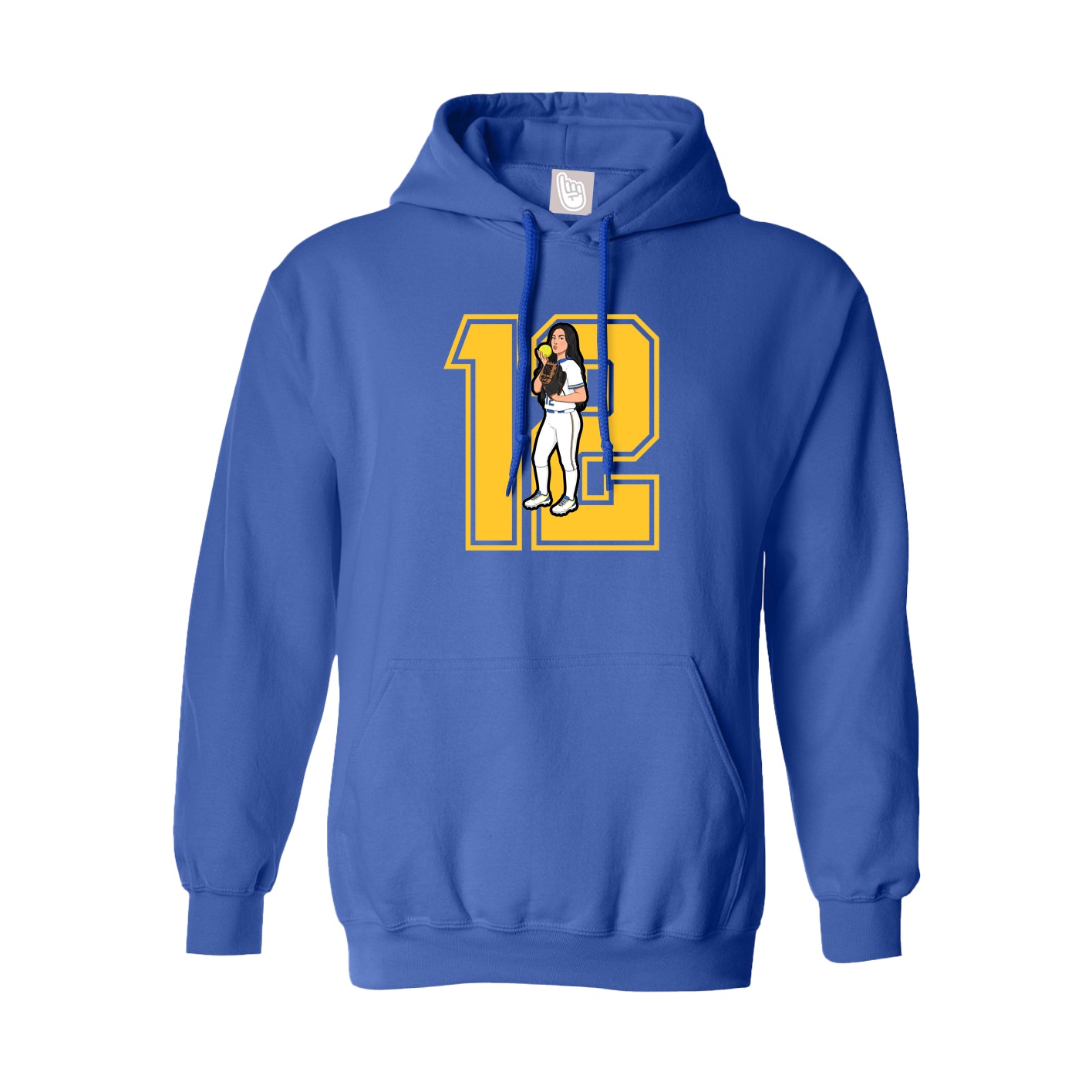 Hoodie — Number in Royal