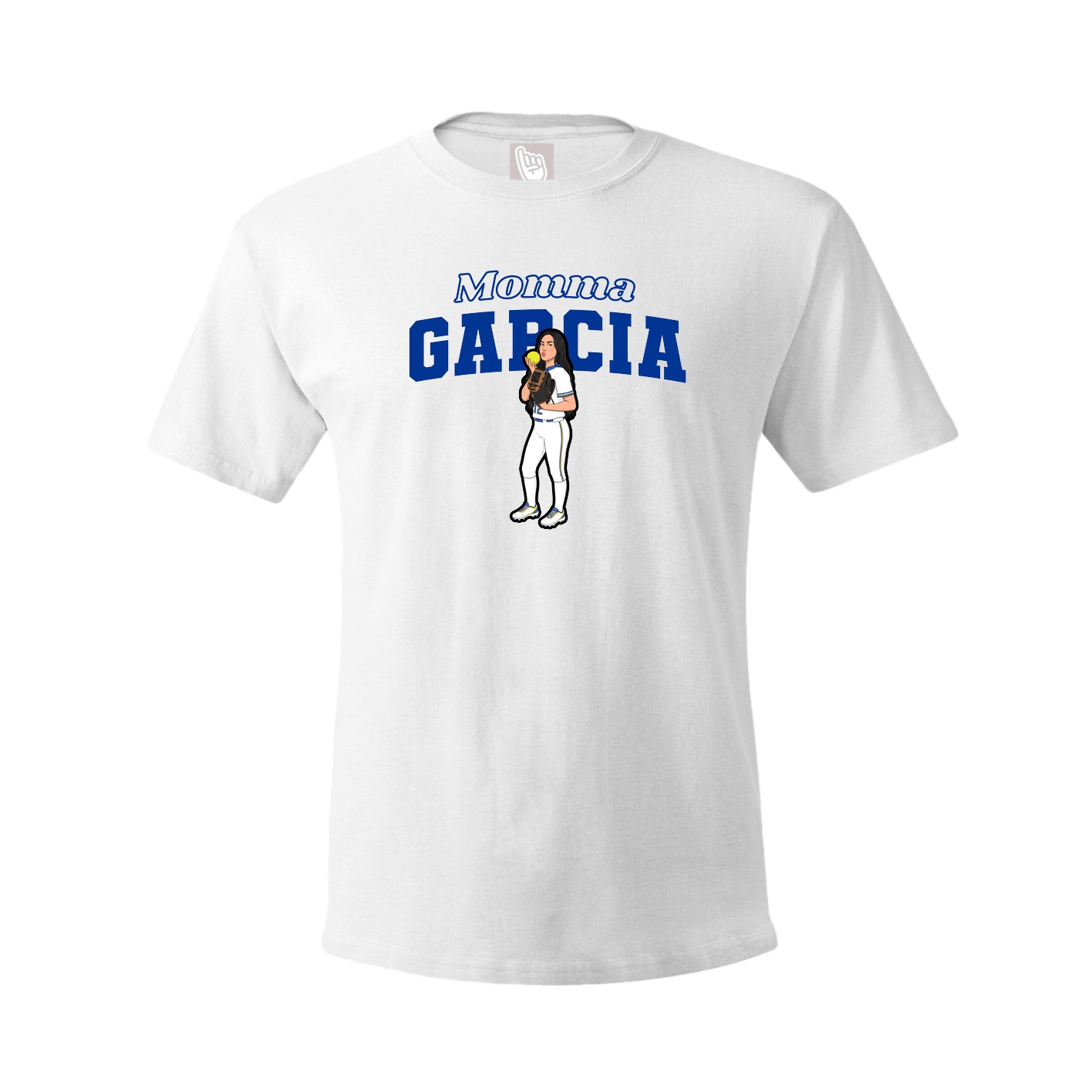 Youth Tee — Mothers Day Block in White