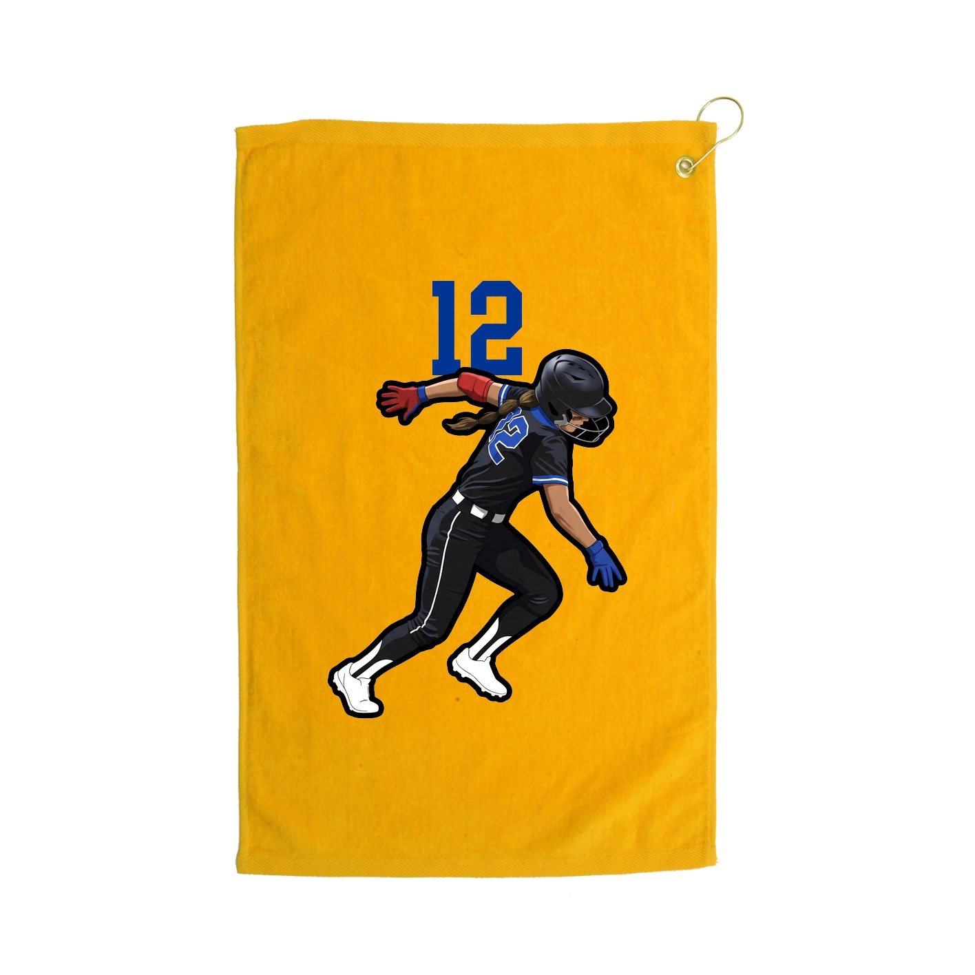 Golf Towel — Number Top in Gold