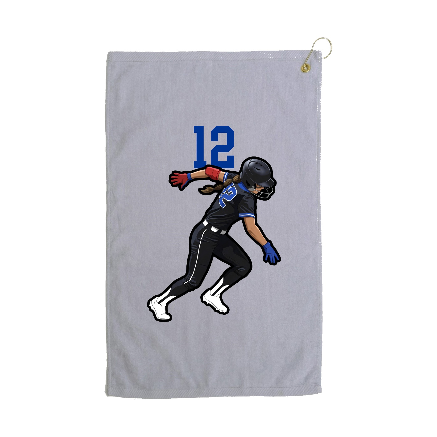 Golf Towel — Number Top in Grey