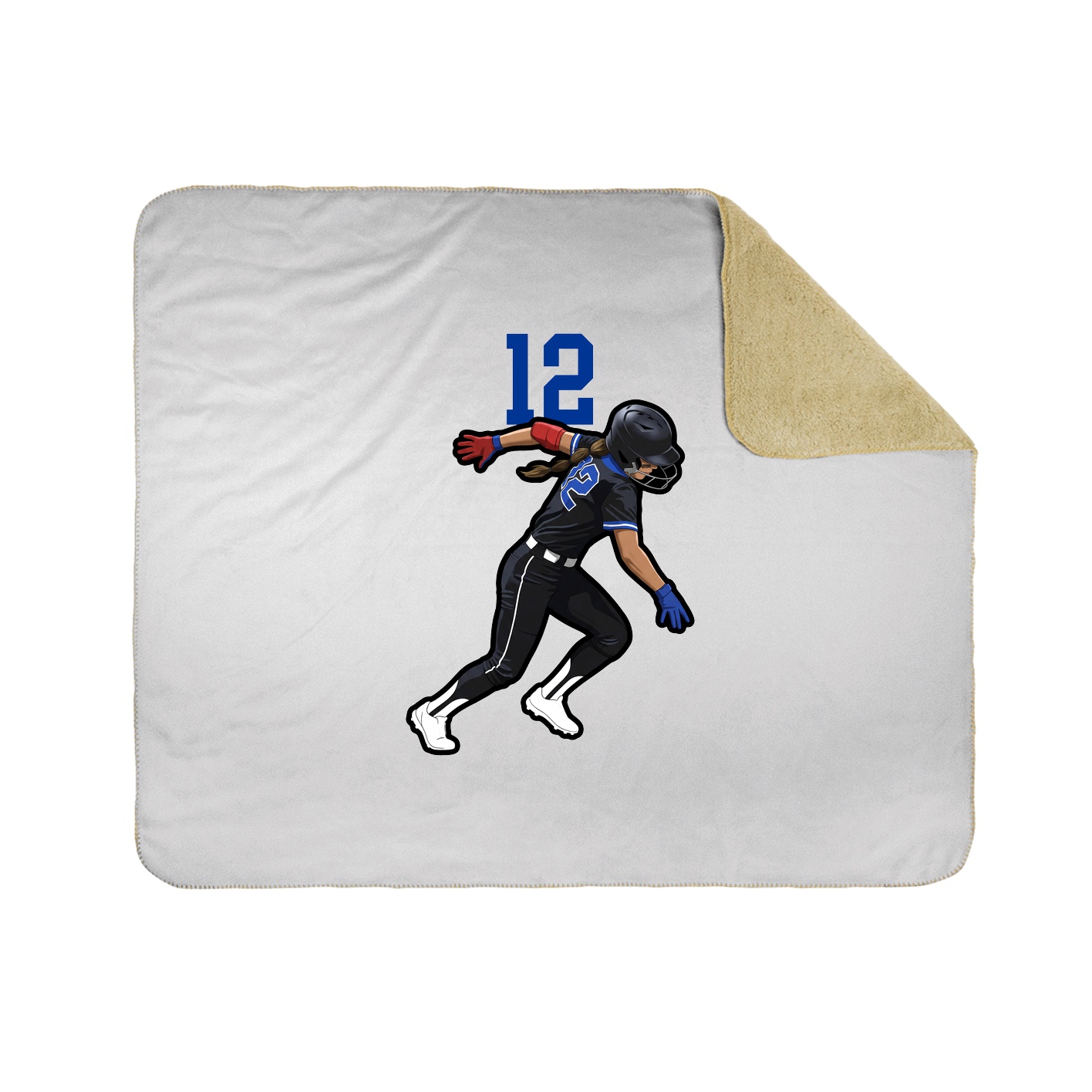 Throw Blanket — Number Top in White