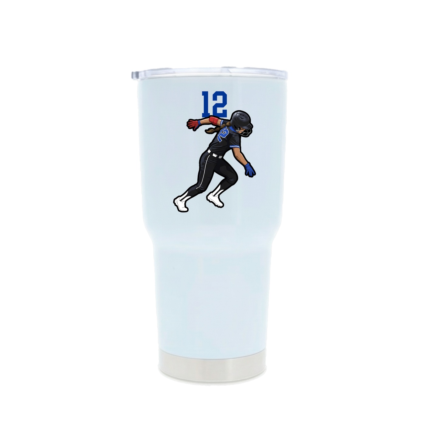 30oz Stainless Steel Tumbler — Number Top in White