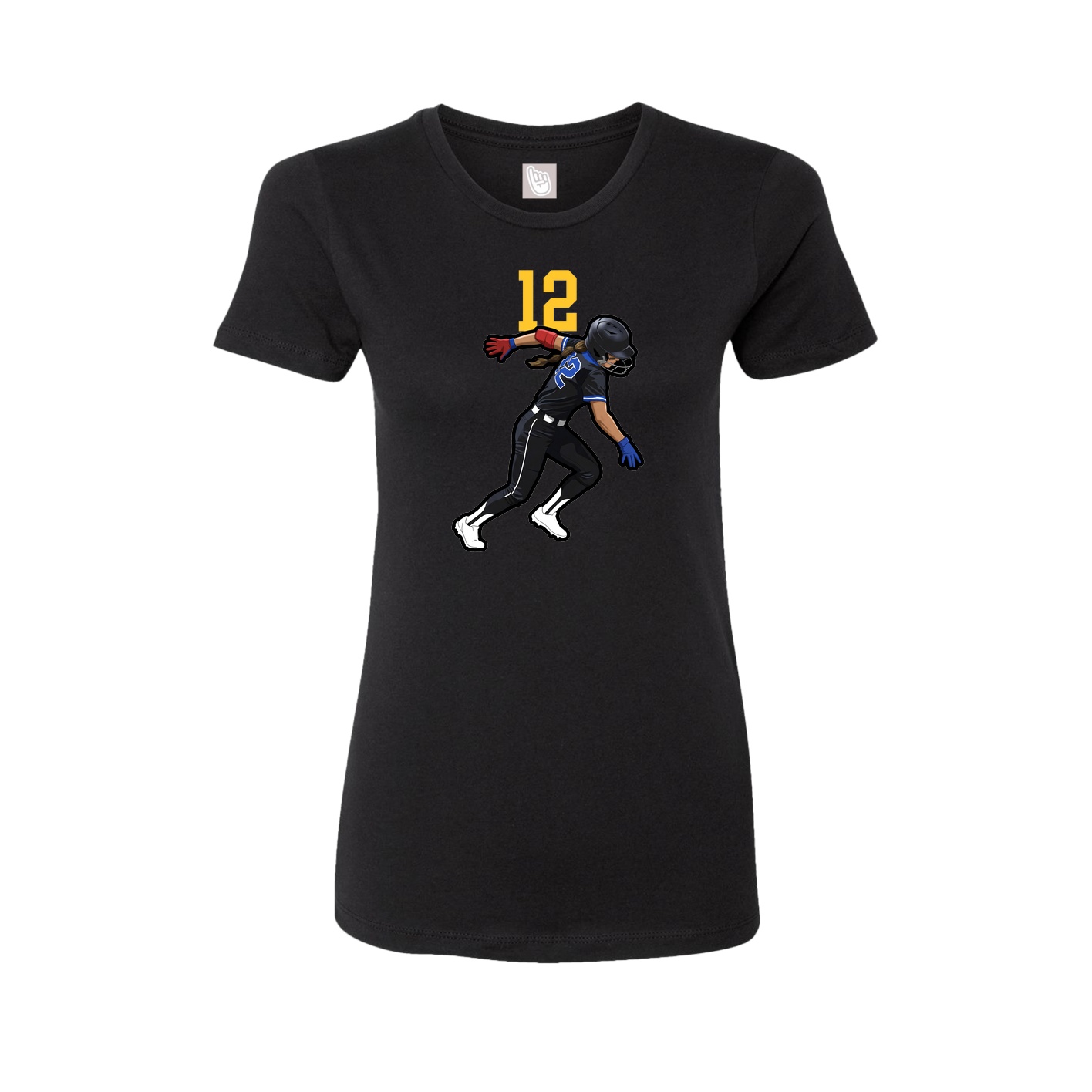 Womens Tee — Number Top in Black