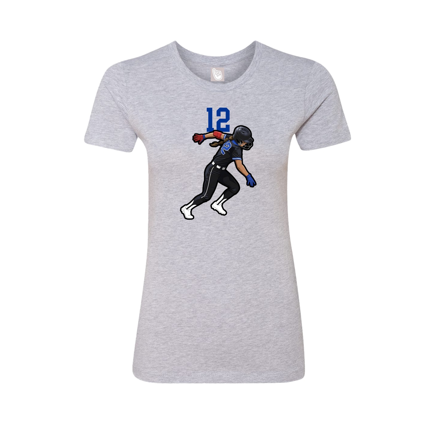 Womens Tee — Number Top in Grey