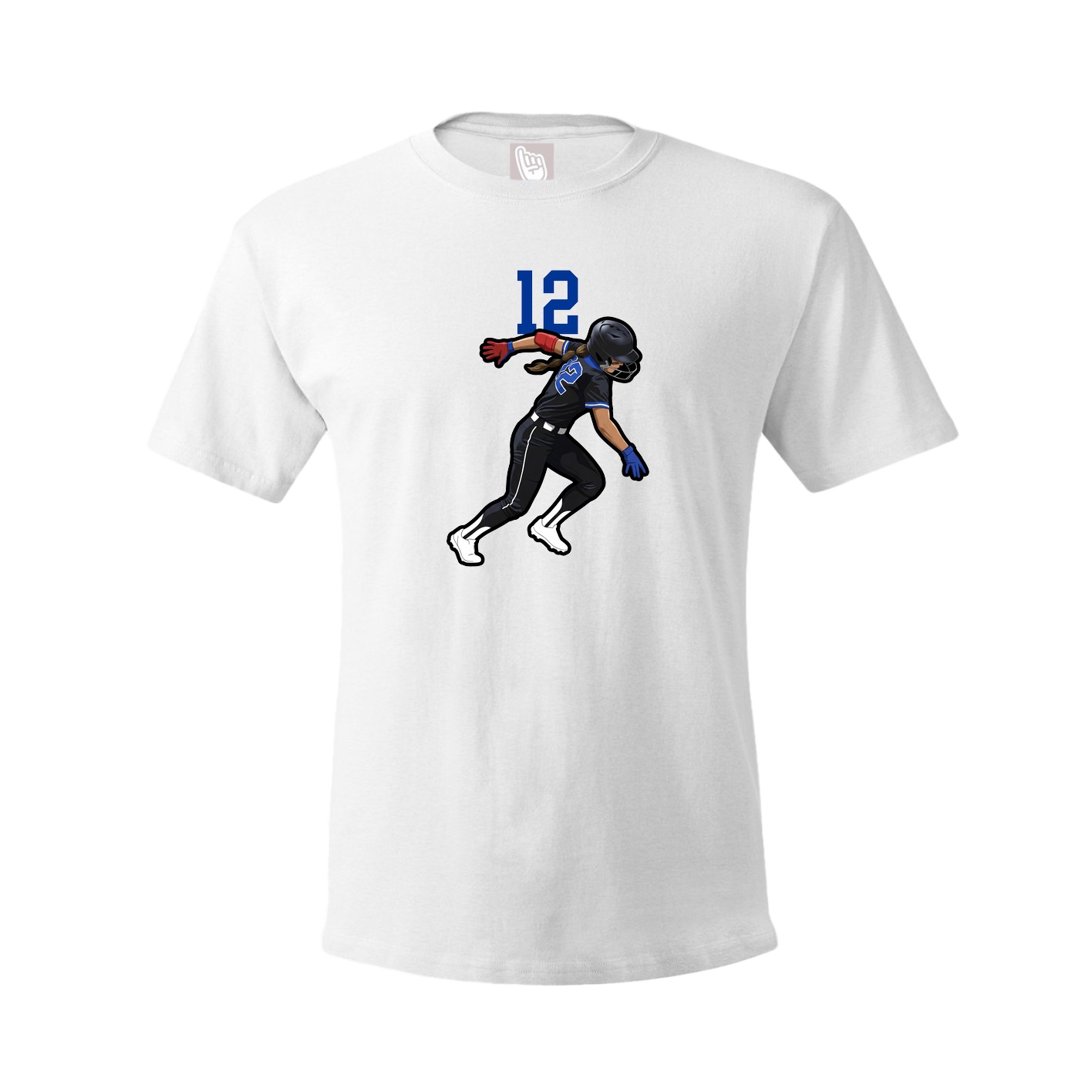 Youth Tee — Number Top in White